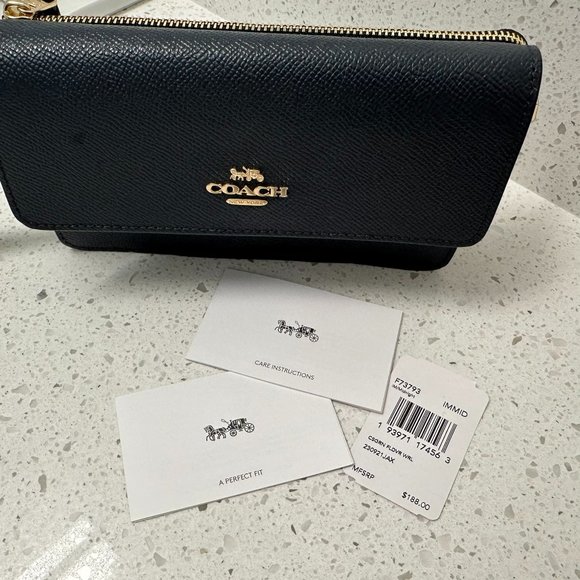 NEW - Coach - Navy Blue Wristlet - NWT - Picture 1 of 7